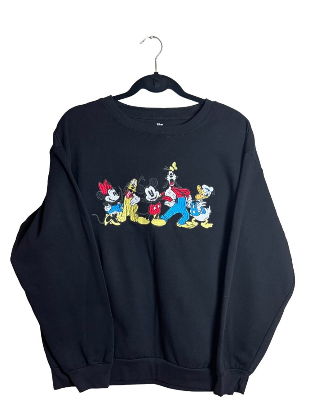 Disney Mickey & Friends Embroidered Sweatshirt Black Youth Large